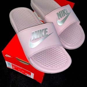 Nike Benassi rose gold slides